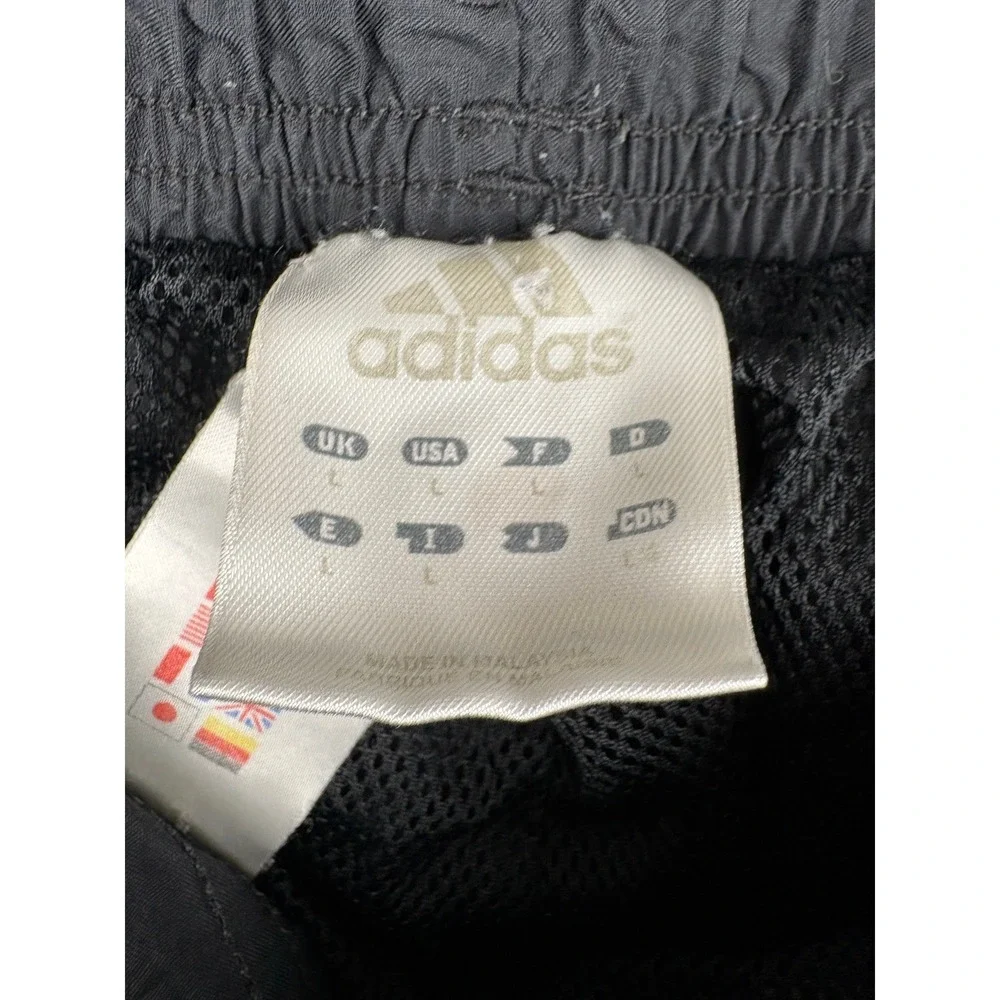 Adidas Mens Large Gray Windbreaker Track Pants Mesh Lined 3 Stripe Zip Ankle